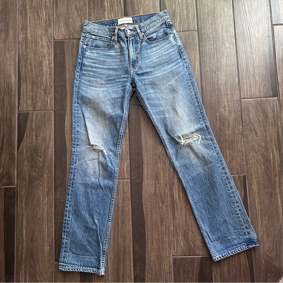 SLVRLAKE Tyler Distressed Straight Leg Jeans in Old Ways Sz 26 - Picture 2 of 10